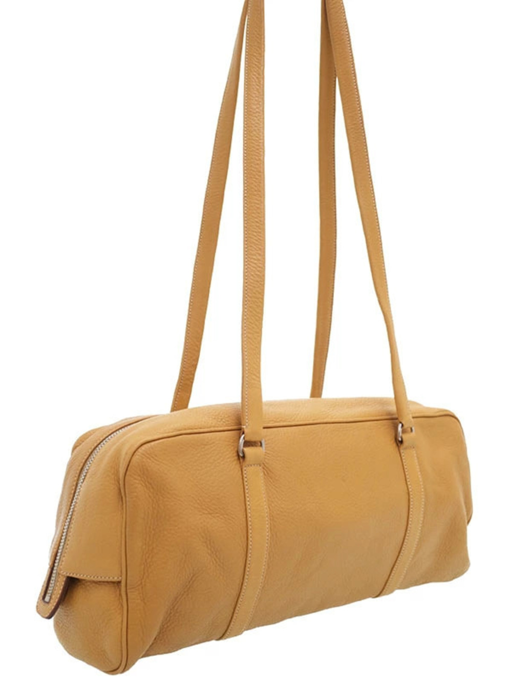 Prada leather shoulder Yellow amber bag
